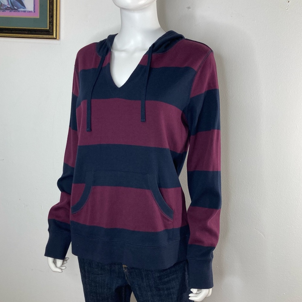 💜💙 Liz & Co Striped Hoodie – Cozy Casual Favorite ✨ 💙💜 - Picture 5 of 11